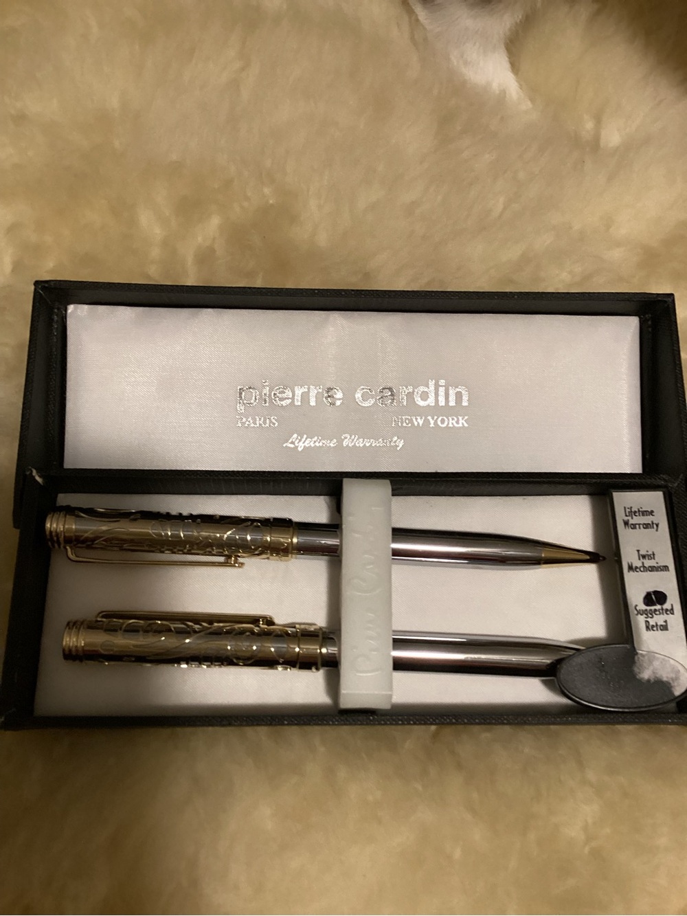 Pierre Cardin Gold and Silver Writing Pen Duo